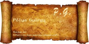 Pólya György névjegykártya